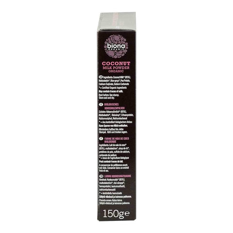 Lapte praf de Cocos Biona, bio, 150 g