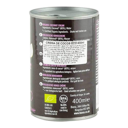 Crema de Cocos la cutie Biona, bio, 400 g