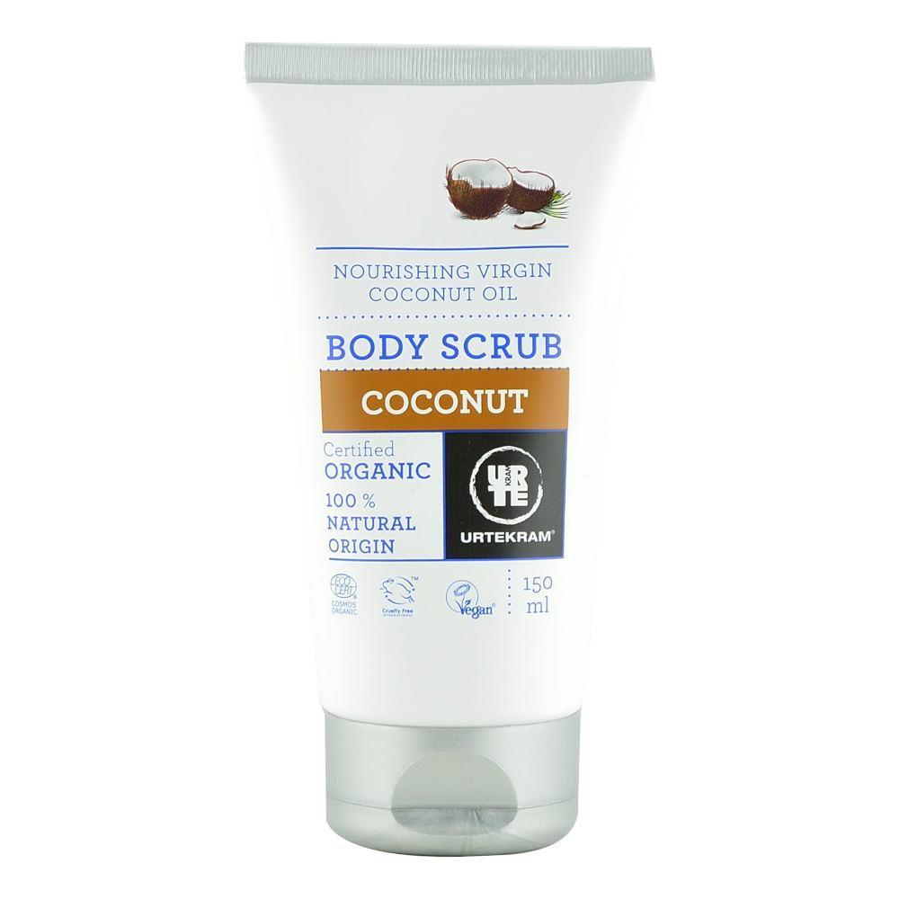 Scrub pentru corp cu Cocos si Acid Hialuronic Urtekram, bio, 150 ml