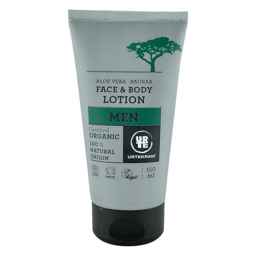 Lotiune de fata si corp Aloe Baobab pentru barbati, Urtekram, bio, 150 ml