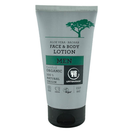 Lotiune de fata si corp Aloe Baobab pentru barbati, Urtekram, bio, 150 ml