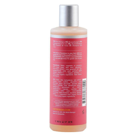Sampon cu trandafir pentru toate tipurile de par Urtekram Rose, bio, 250 ml