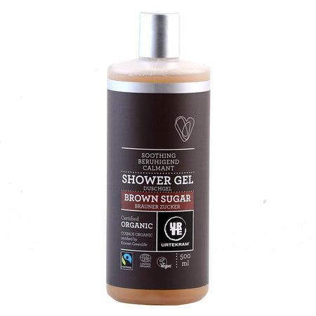 Gel de dus calmant cu zahar brun Urtekram Brown Sugar, bio, 500 ml