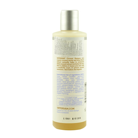 Sampon cu nectar de cocos pentru toate tipurile de par, Urtekram Coconut bio, 250 ml