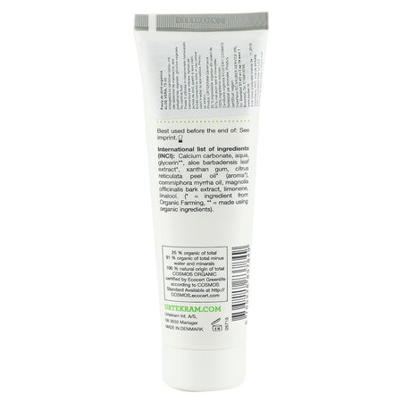Pasta de dinti fara fluor cu aloe vera Urtekram Aloe Vera, bio, 75 ml