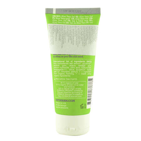 Gel regenerant cu aloe vera, pentru fata si corp Urtekram Aloe Vera, dupa soare, bio, 100 ml