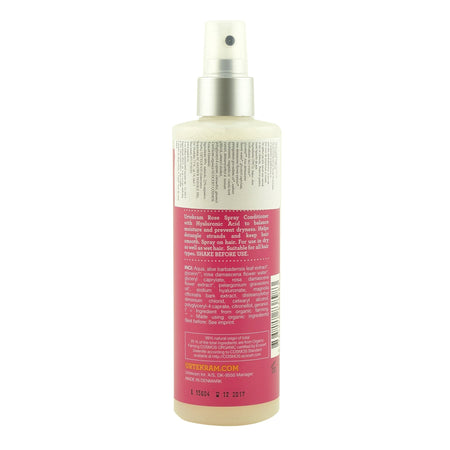 Spray balsam pentru par cu trandafir Urtekram Rose, bio, 250 ml