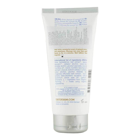 Balsam de par cu Cocos pentru toate tipurile de par Urtekram, bio, 180 ml