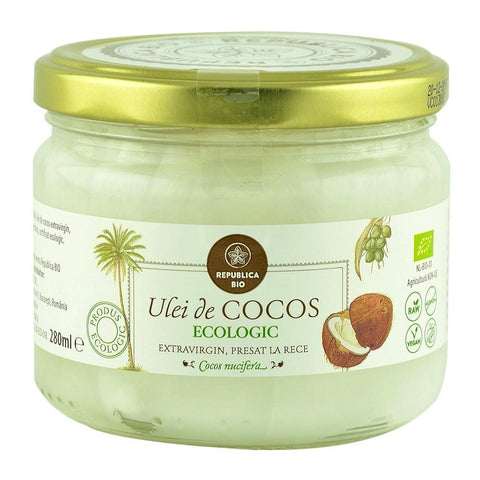 Ulei de cocos Republica BIO 280 ml, extravirgin, presat la rece, bio