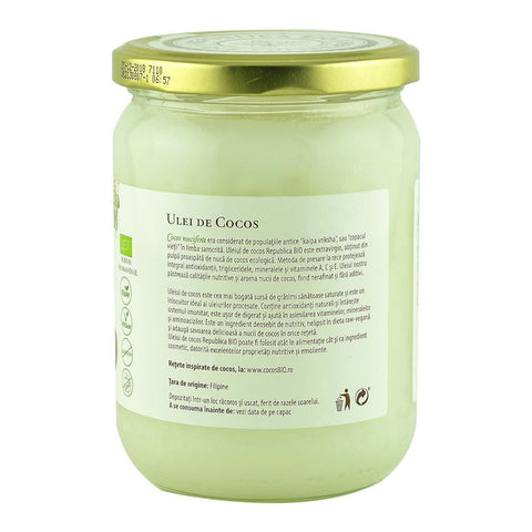 Ulei de cocos Republica BIO 500 ml, extravirgin, presat la rece, bio