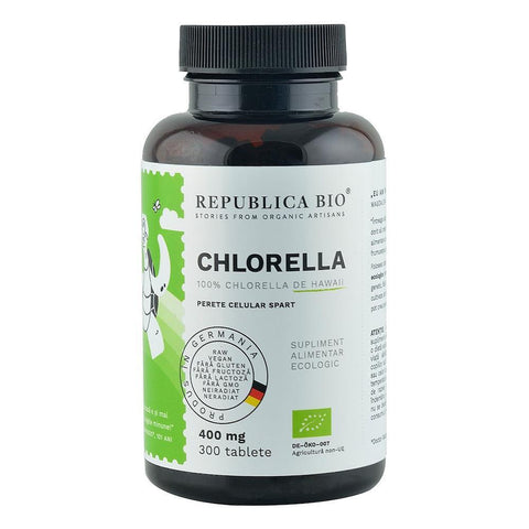 Ajutor DIABET, pachet promotional (Chlorella + Moringa + Ginseng),  BIO, RAW, VEGAN