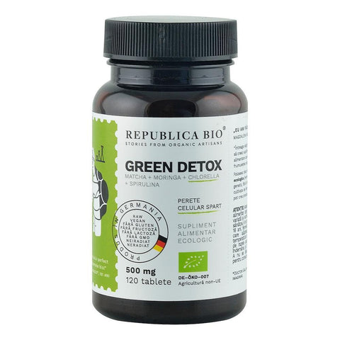 DETOX Complet, pachet promotional (Chlorella + Colon Detox + Green Detox), BIO, RAW, VEGAN