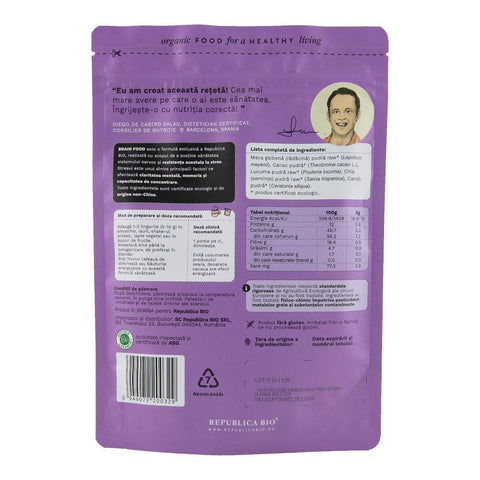 Brain Food, pulbere functionala ecologica Republica BIO, 200 g