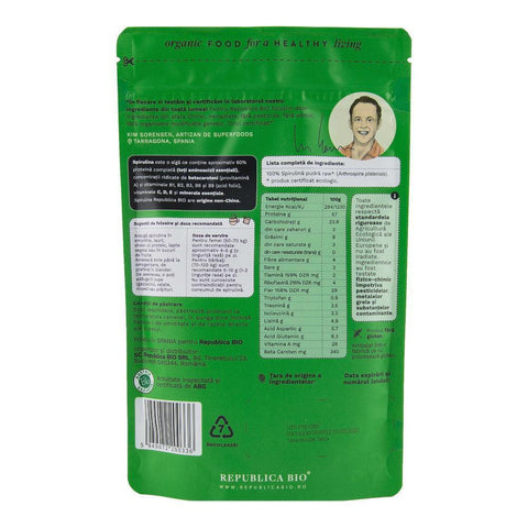 Spirulina, pulbere ecologica pura Republica BIO, 125 g