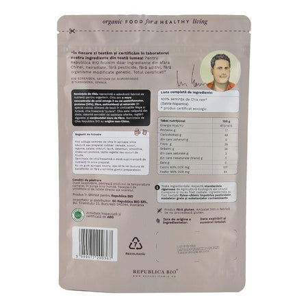 Chia, seminte ecologice pure Republica BIO, 200 g