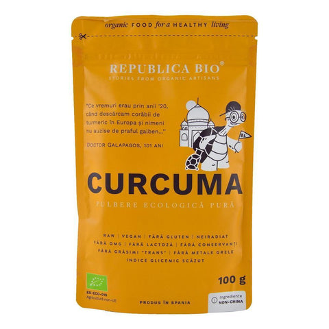 Curcuma, pulbere ecologica pura Republica BIO, 100 g