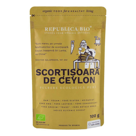 Scortisoara de Ceylon, pulbere ecologica pura Republica BIO, 100 g