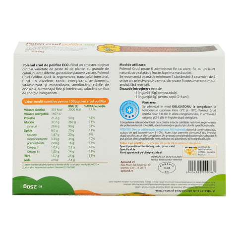 Polen Crud Apiland Poliflor, bio, 250 g