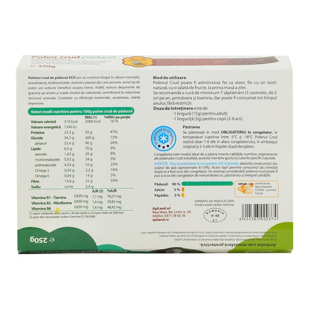 Polen Crud Apiland de Paducel, bio, 250 g