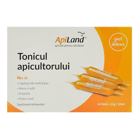 Tonicul Apicultorului Apiland, 10 fiole x 10 ml, natural