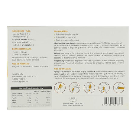 Tonicul Apicultorului Apiland, 10 fiole x 10 ml, natural