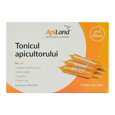 Tonicul Apicultorului Apiland, 20 fiole x 10 ml, natural