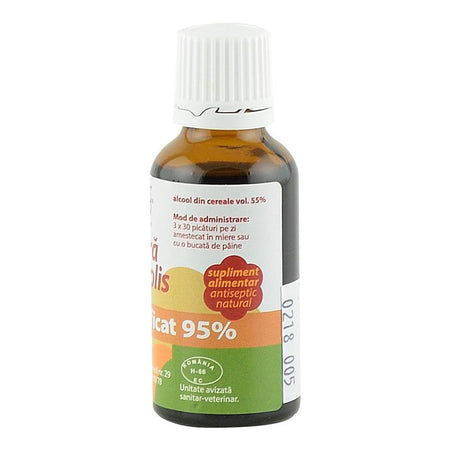 Tinctura de Propolis purificat 95% Apiland, 30 ml, naturala