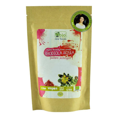 Pulbere raw de Rhodiola Rosea, Obio, bio, 125 g