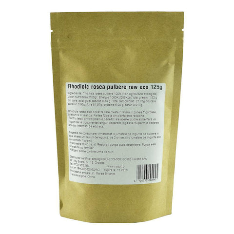 Pulbere raw de Rhodiola Rosea, Obio, bio, 125 g