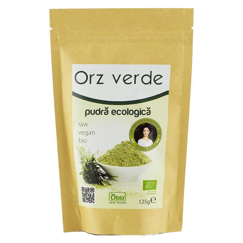 Pulbere de Orz Verde, raw, origine europeana, bio, 125 g