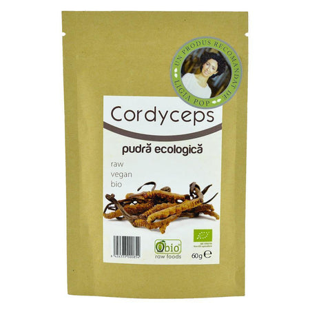 Pulbere raw de Cordyceps (Ciuperca Tibetana), Obio, bio, 60 g