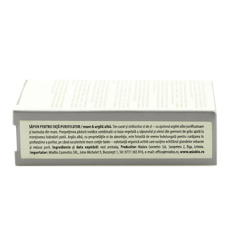 Sapun de fata purificator Madara cu mure si argila alba, bio, 70 g