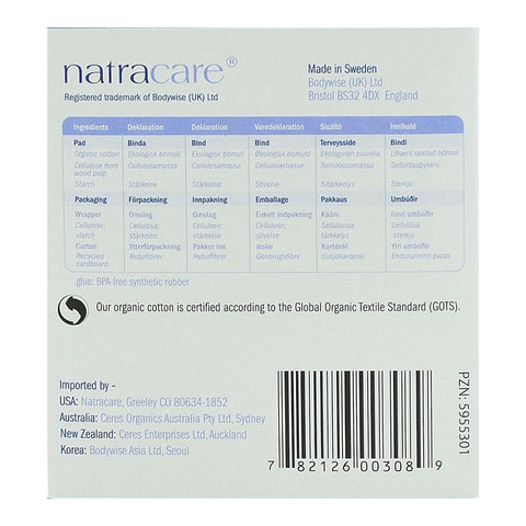 Absorbante Ultra cu Aripioare Super Natracare, 12 buc, bio