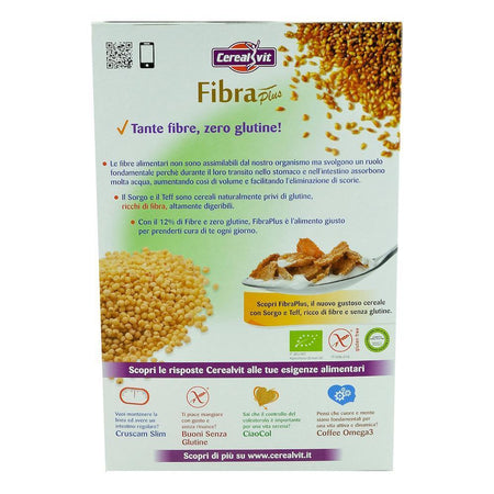 Cereale fara gluten Fibra Plus (sorg, porumb, teff), Cerealvit, bio, 375 g