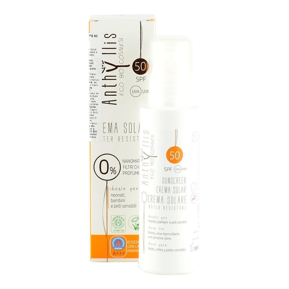 Crema protectie solara SPF 50 pentru bebelusi si copii Anthyllis, bio, 100 ml