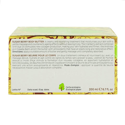 Unt pentru corp cu zahar si merisoare, Bema Sweet Time Sugar Berry, bio, 200 ml