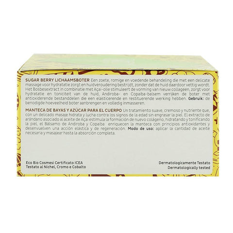Unt pentru corp cu zahar si merisoare, Bema Sweet Time Sugar Berry, bio, 200 ml