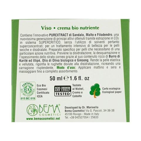 Crema nutritiva pentru ten Bema VisoAntiage, bio, 50 ml