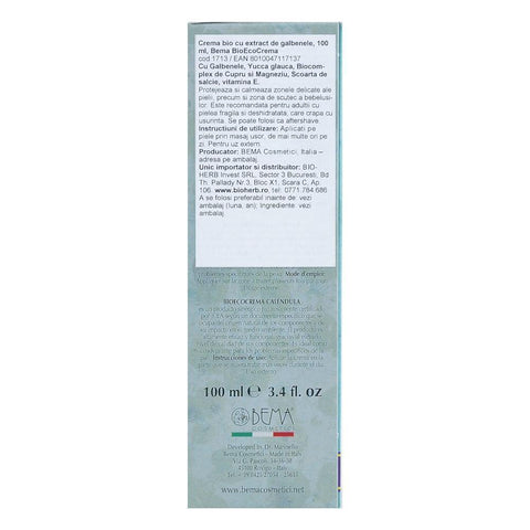 Crema de corp cu extract de Galbenele, Bema, bio, 100 ml - Republica BIO