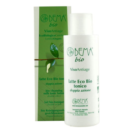Lapte demachiant si lotiune tonica 2 in 1 Bema VisoAntiage, bio, 200 ml