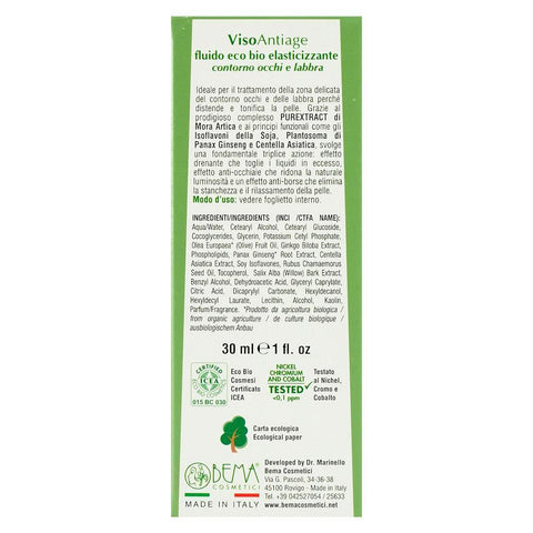 Fluid tonifiant pentru ochi si buze, Bema VisoAntiage, bio, 30 ml