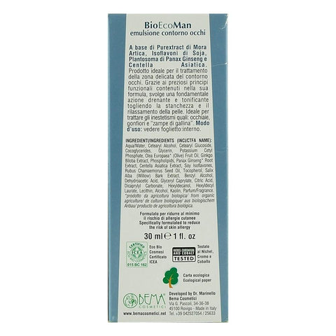 Emulsie pentru conturul ochilor, Bema BioEcoMan, pentru barbati, bio, 30 ml