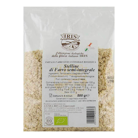 Paste Steline din spelta semi-integrala, bio, 500 g