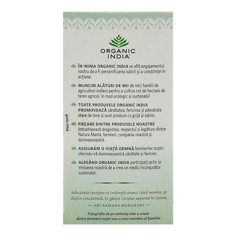Ceai Tulsi Original Organic India, bio, 18 plicuri, 32,4 g