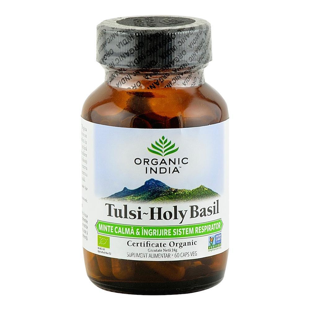 Tulsi-Holy Basil Organic India supliment nutritiv (300 mg), bio, 60 capsule (18 g)