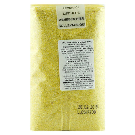Mamaliga integrala instant fara gluten, La Finestra Sul Cielo, bio, 500 g