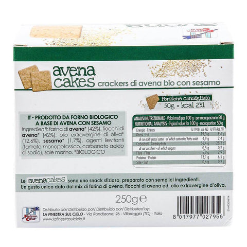 Crackers din Ovaz cu Susan 250g (produs vegan, fara drojdie)