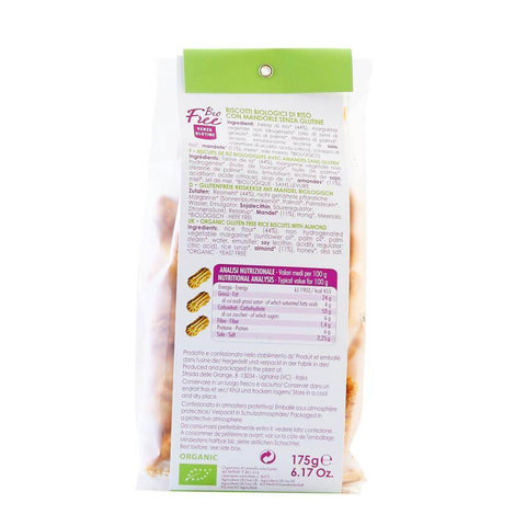 Biscuiti din Orez cu Migdale (fara gluten , fara drojdie) 175g - Republica BIO