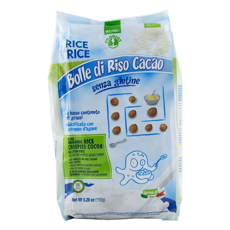 Bilute de orez cu cacao - Cereale pentru mic dejun fara gluten, fara zahar, bio, 150g
