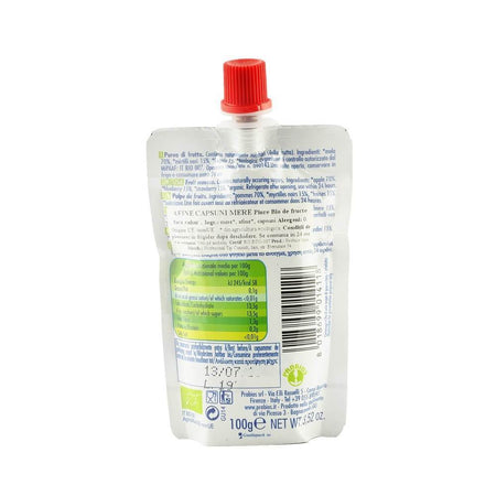 Piure de fructe fara zahar - mere, afine, capsuni, bio, 100g